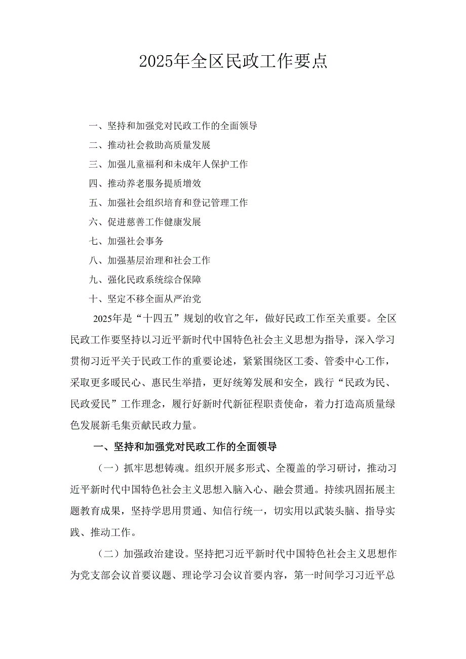 （2025年）全区民政工作要点.docx_第1页