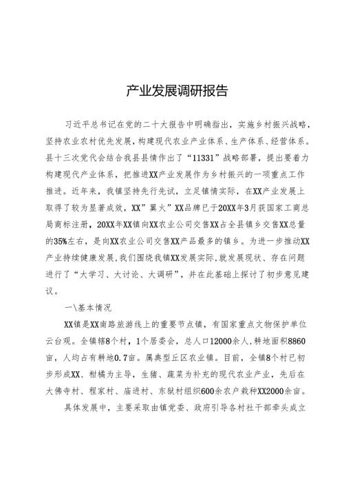 产业发展调研报告.docx