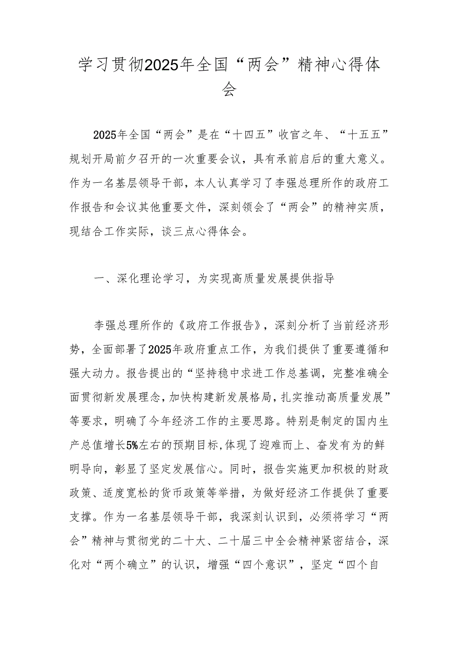 2025全国“两会”精神专题研讨发言材料 共五篇.docx_第2页