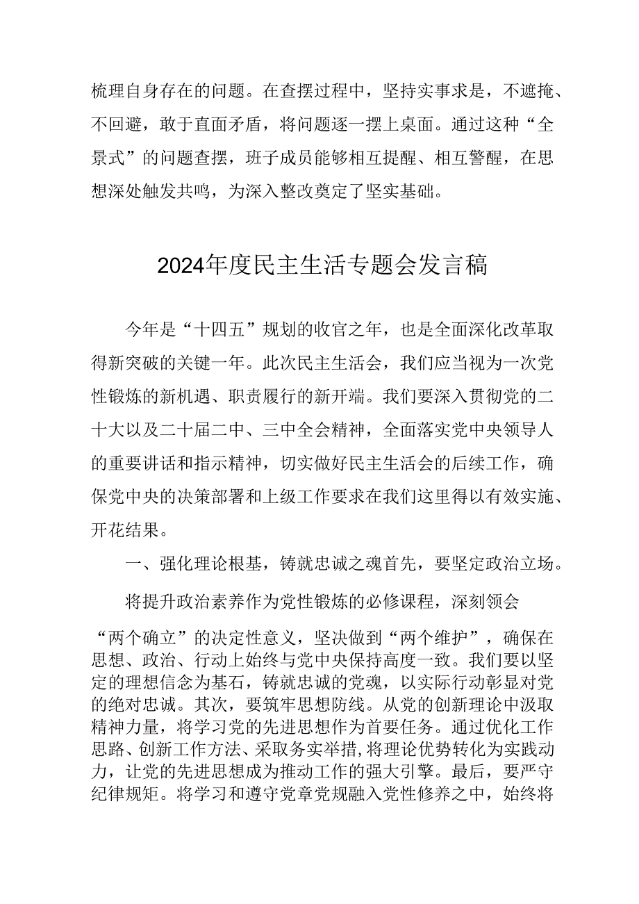 村支书学习2024《民主生活》专题会发言工作汇报（汇编10份）.docx_第3页