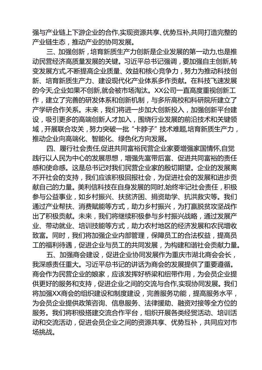 学习2025年民营企业座谈会心得体会【五篇精选】供参考.docx_第2页