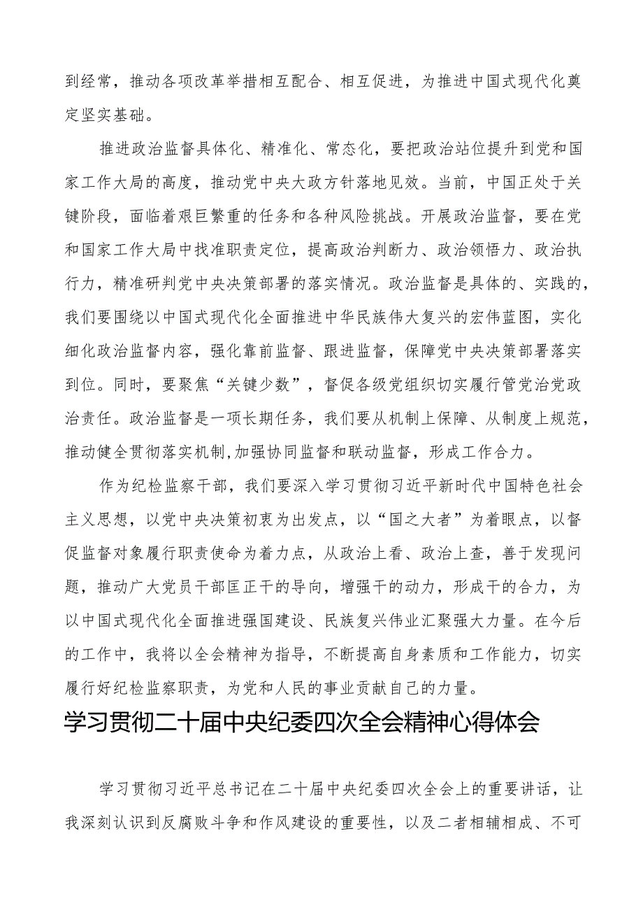 纪检监察干部学习贯彻中纪委二十四次全会精神的心得体会十三篇.docx_第2页