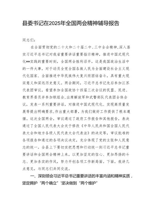 支部书记讲授2025年全国两会精神辅导报告.docx