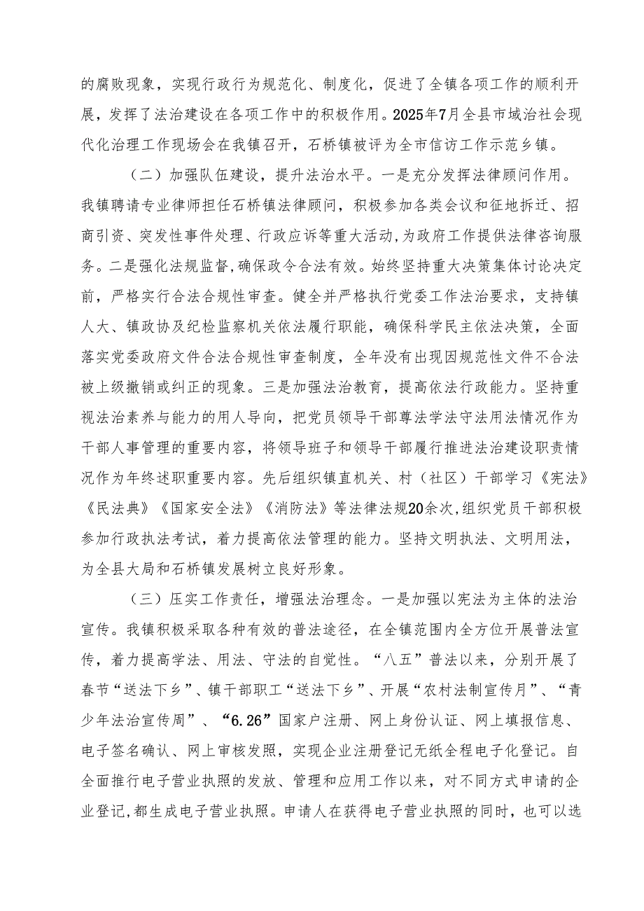 2025年2025度党政主要负责人履行推进法治建设第一责任人职责述职报告10篇集合.docx_第1页