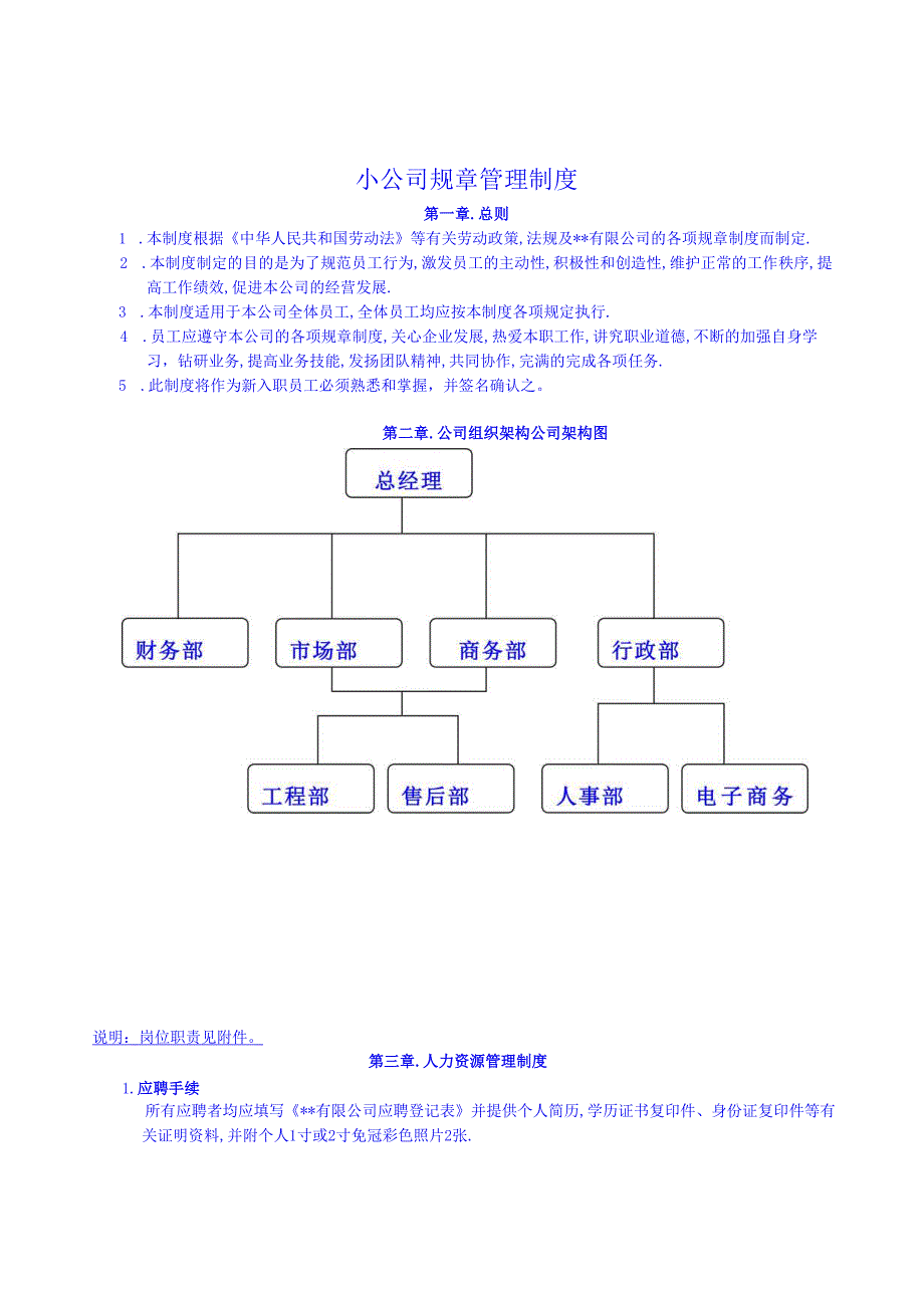 小公司全套管理制度.docx_第1页