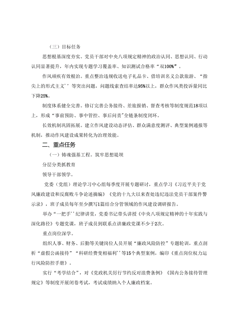 （7篇）关于学习贯彻2025八项规定精神学习教育方案.docx_第2页