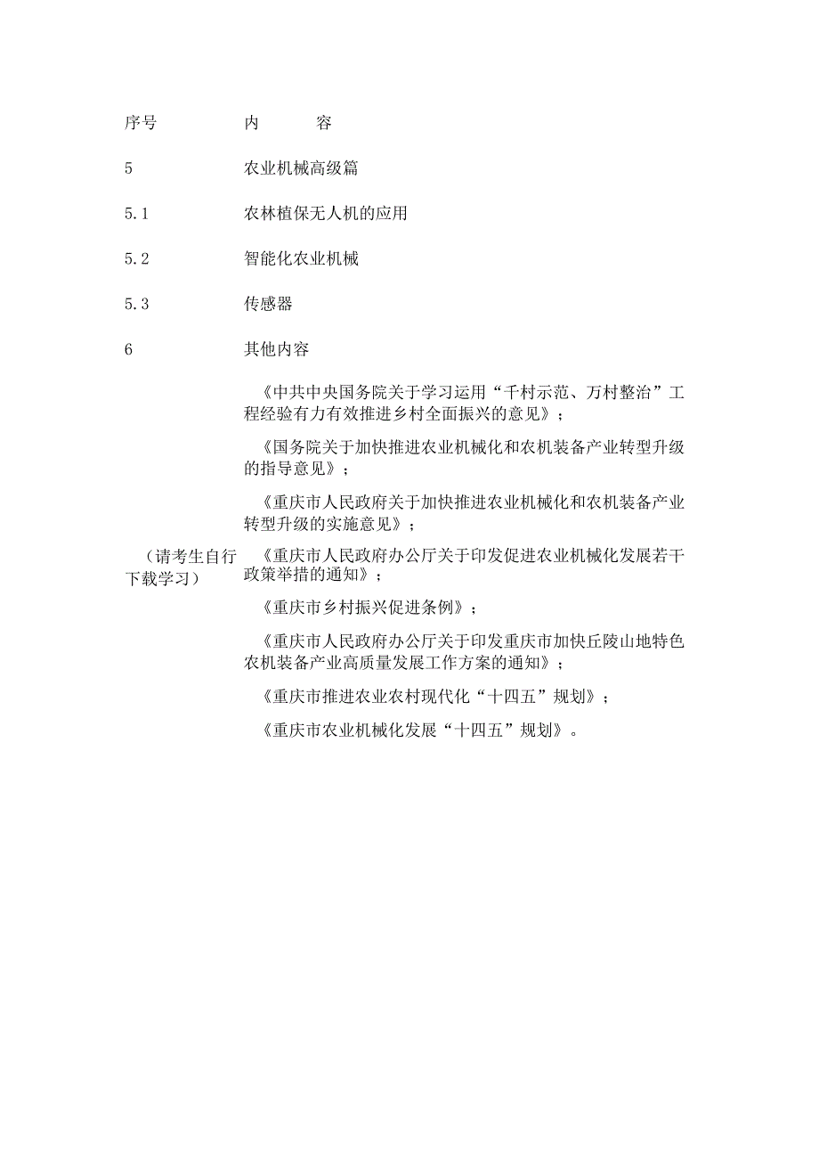 2025年重庆市农业技术人员（农机、兽医、种植业、畜牧、水产专业）职称考试大纲.docx_第3页