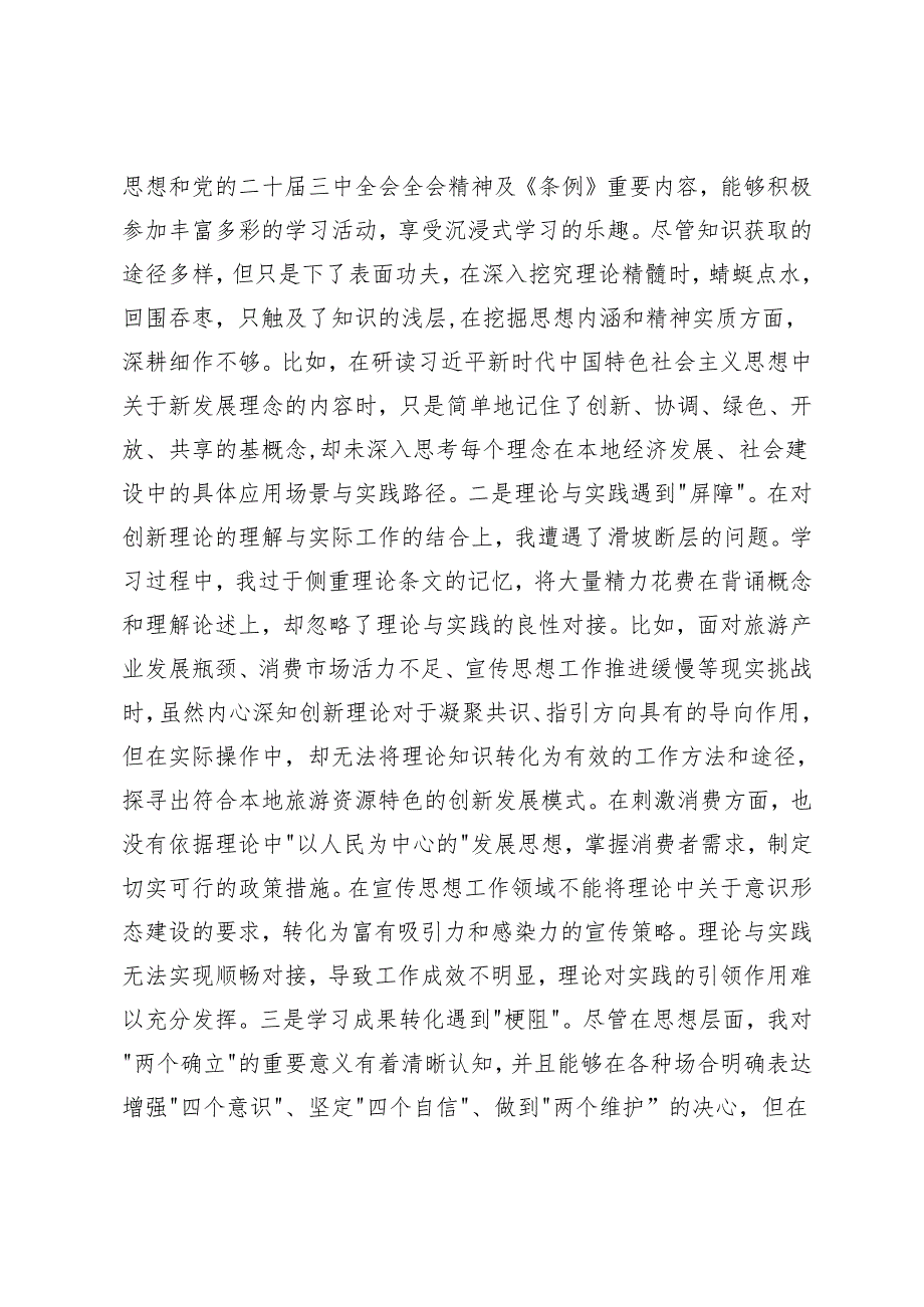公司主要领导、公司党委副书记、总经理、宣传部部长20242025民主生活会个人对照检查材料（四个带头）.docx_第2页