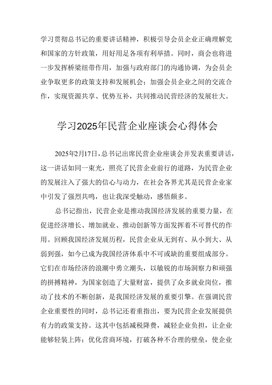 民营企业2025年学习《民营企业座谈会》个人心得感悟 （8份）.docx_第3页
