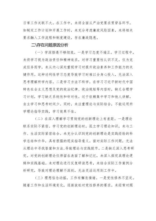 2024组织生活的个人发言检查提纲八篇.docx