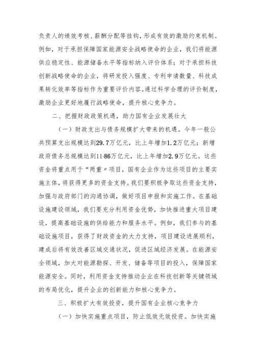 公司（企业）党委书记学习2025年全国两会精神研讨发言材料（心得体会）2篇.docx
