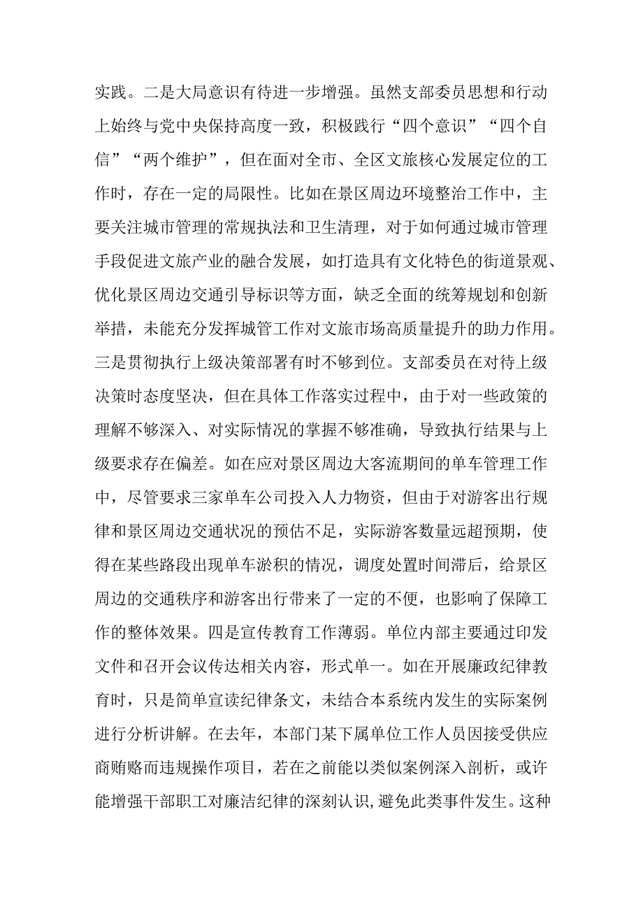 （10篇）基层党支部2024组织生活会、民主生活会对照检查材料.docx_第2页