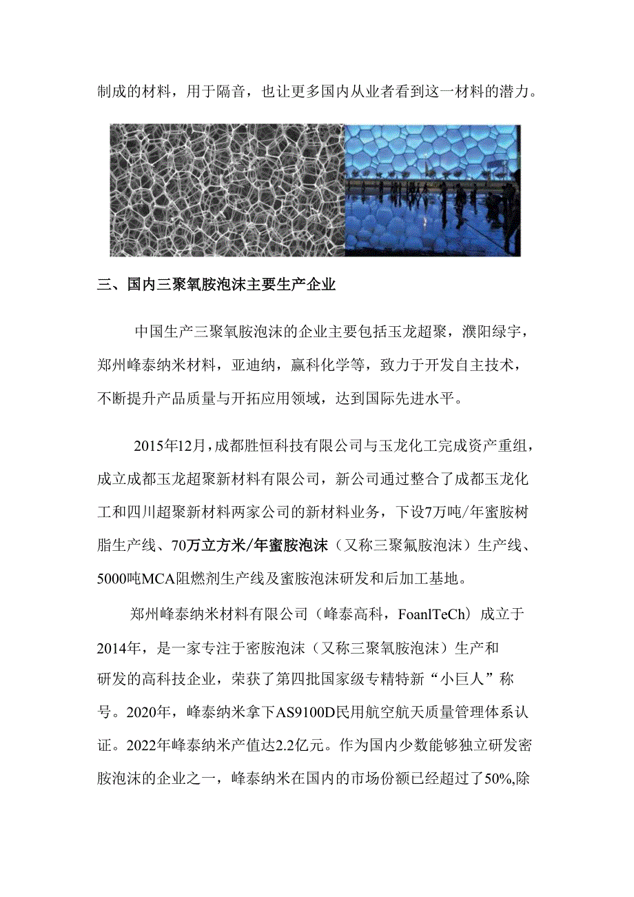 三聚氰胺树脂泡沫材料市场现状及发展前景分析.docx_第3页
