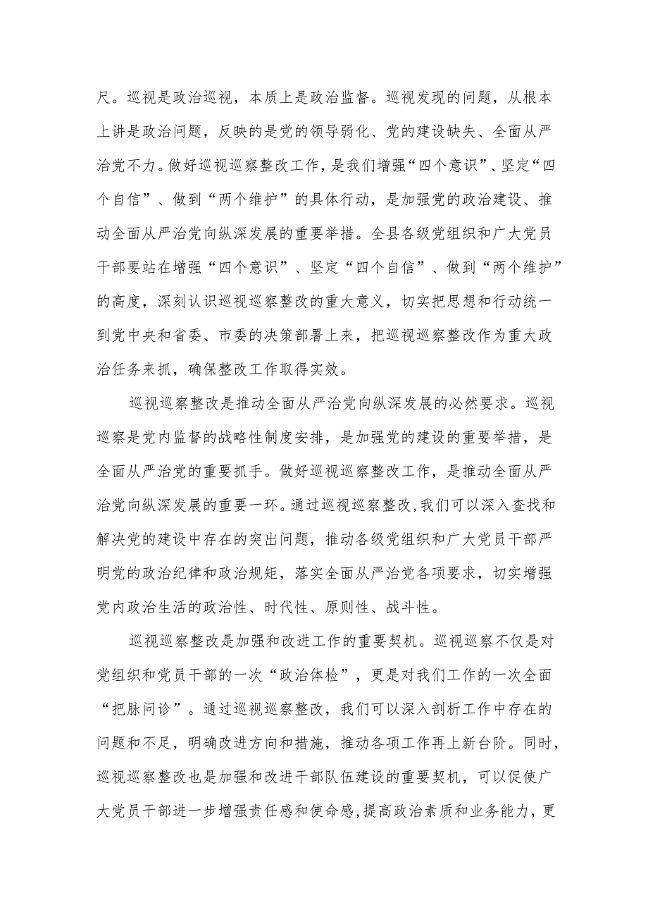 全县巡视巡察整改动员部署会议上的讲话.docx_第2页