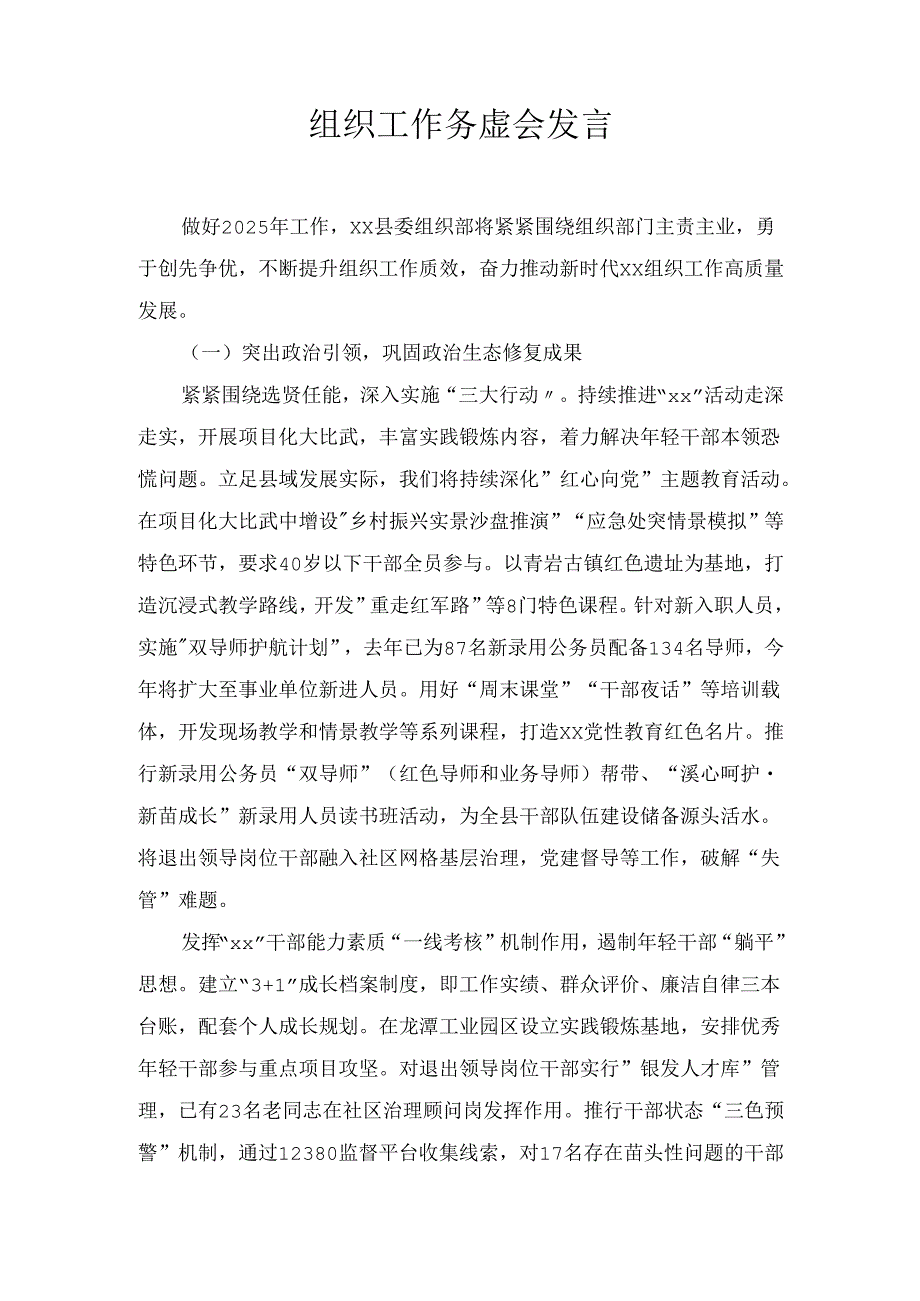 组织工作务虚会发言.docx_第1页