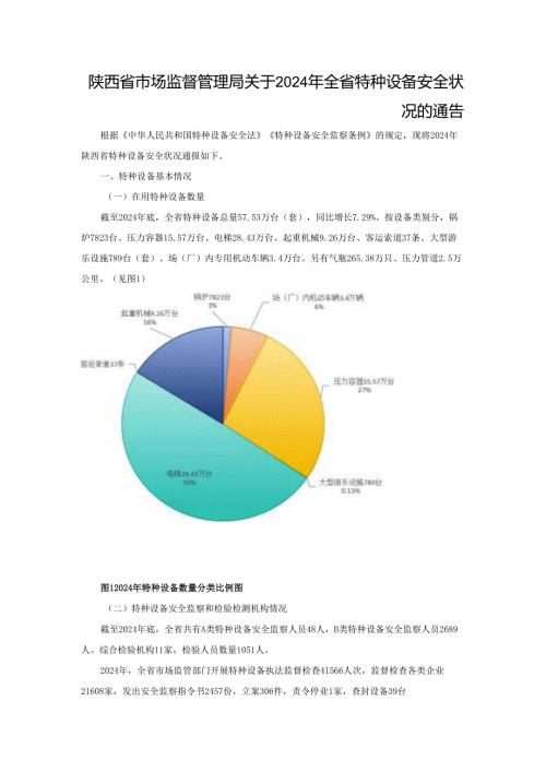 陕西省2024年全省特种设备安全状况.docx