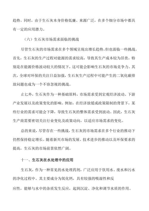 生石灰市场需求变化与发展方向.docx