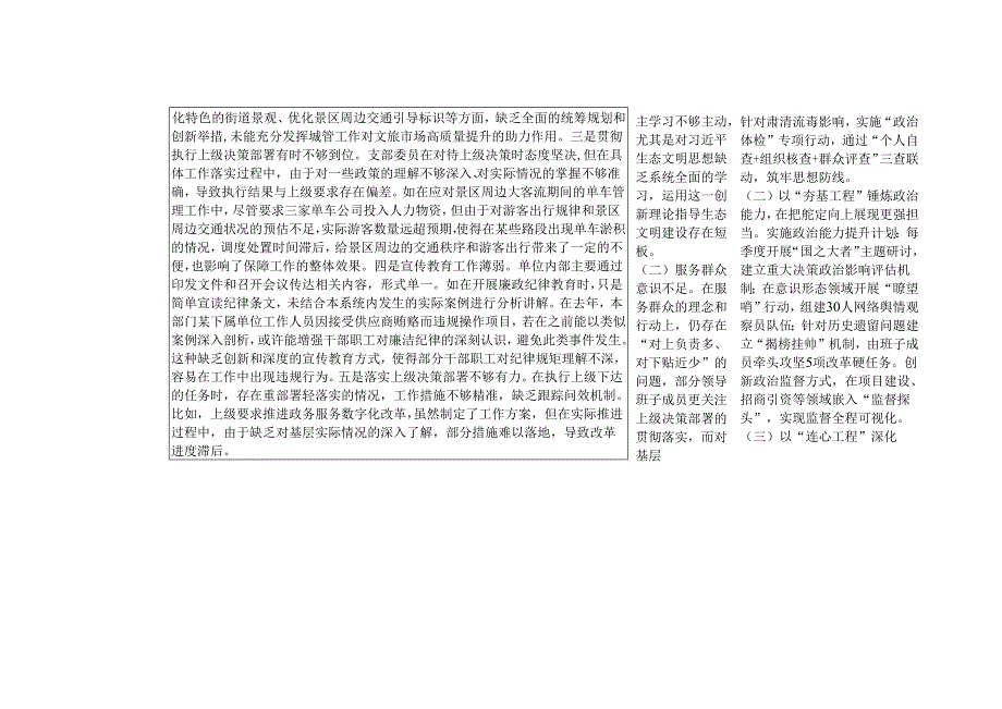 （2025年四个带头方面组织生活会整改清单台账）基层党支部、离退休党支部组织生活会对照检查存在问题检视剖析整改清单台账.docx_第2页