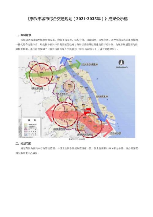 泰兴市城市综合交通规划（20212035年）（成果公示稿）.docx