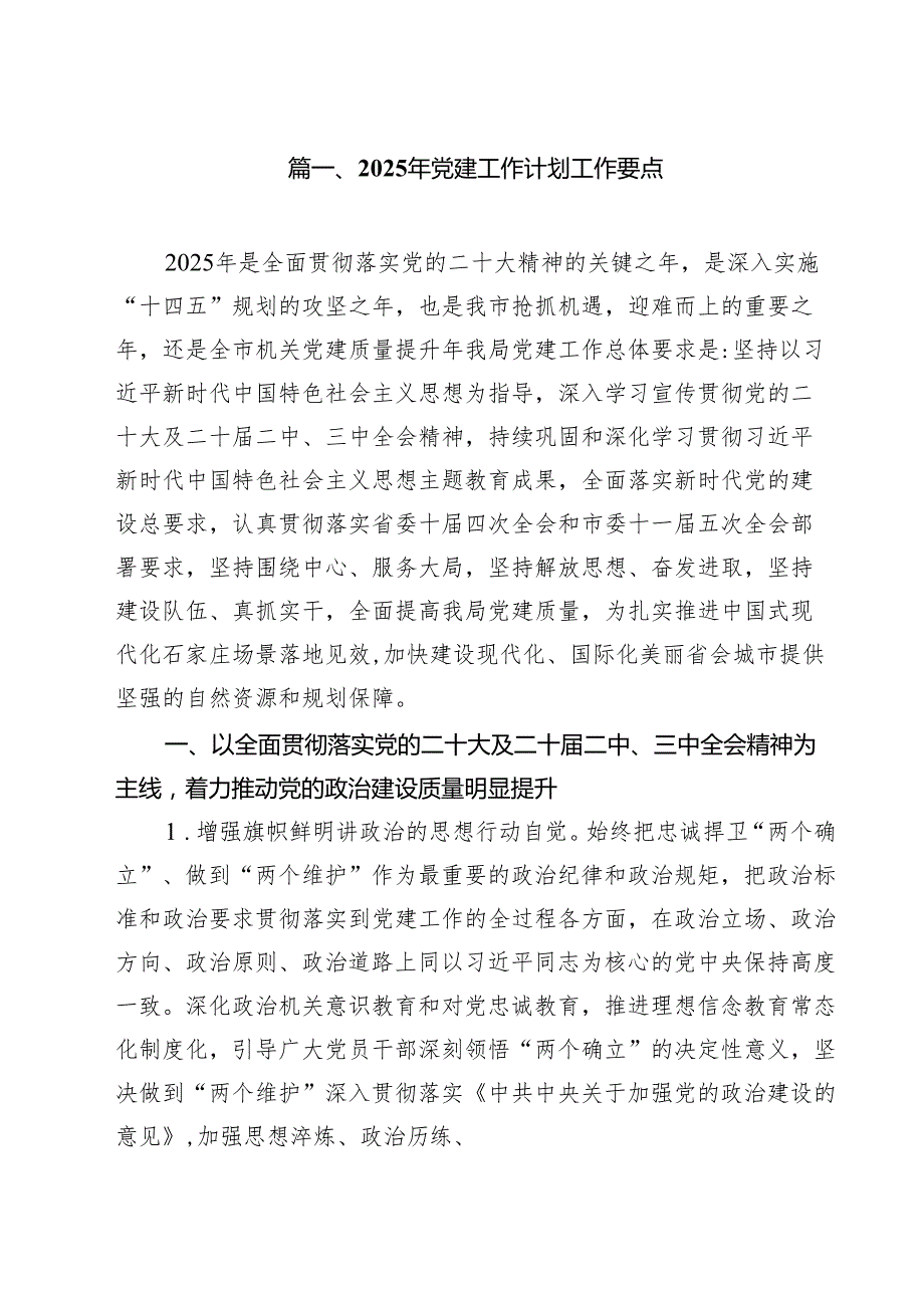 （13篇）2025年党建工作计划工作要点集合.docx_第2页