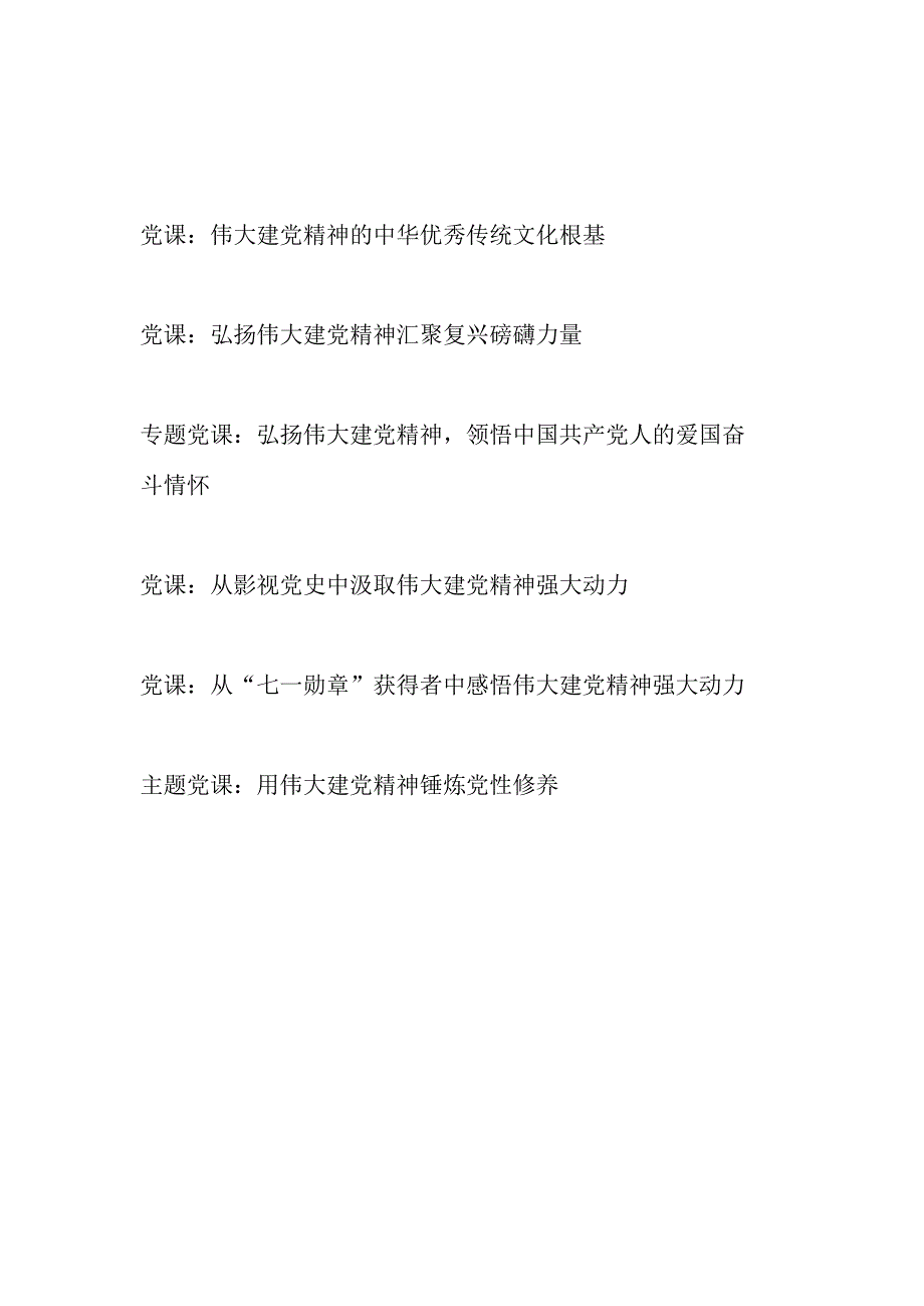 2025弘扬伟大建党精神专题党课讲稿6篇.docx_第1页