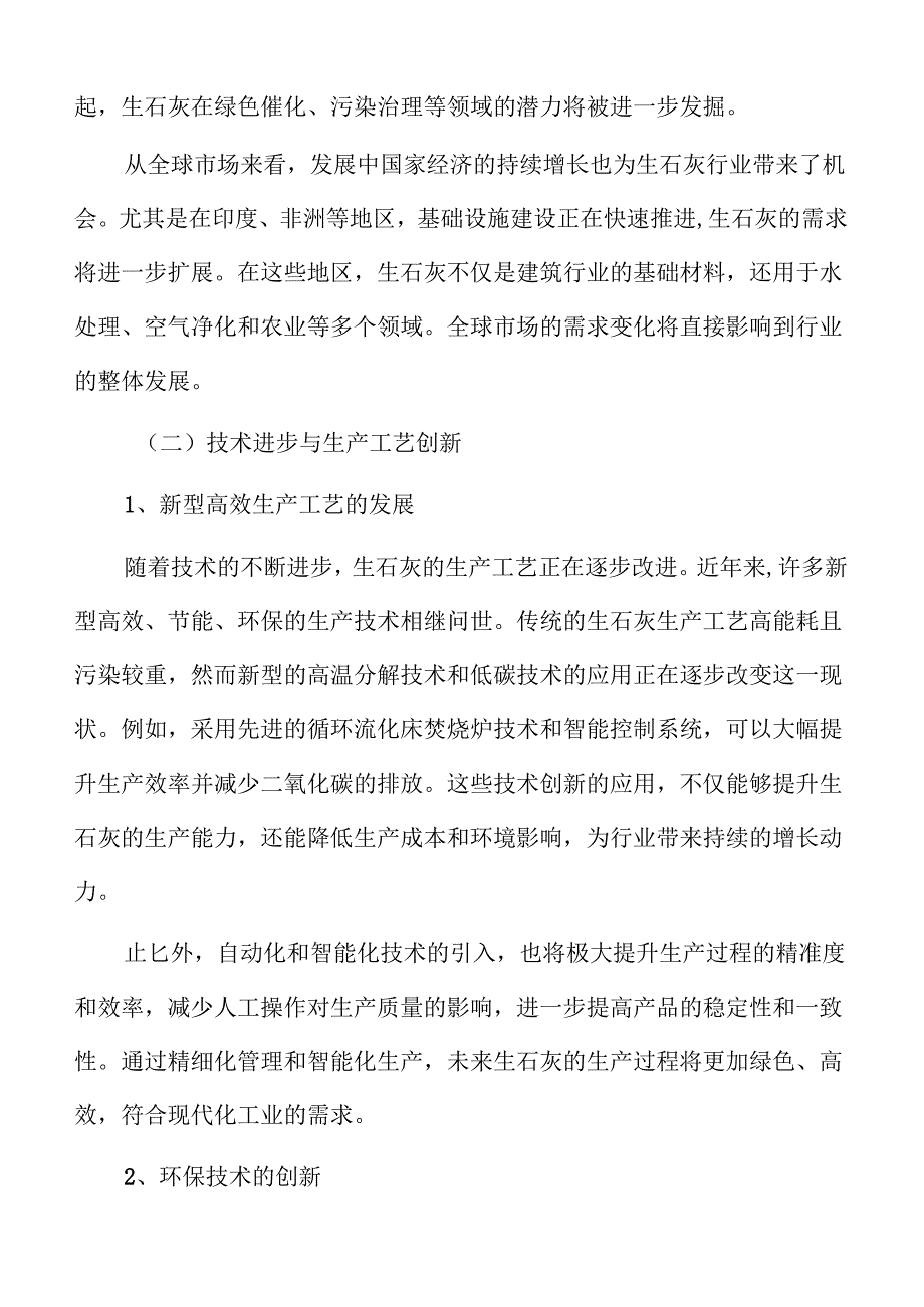 生石灰项目投资估算报告（范文参考）.docx_第2页