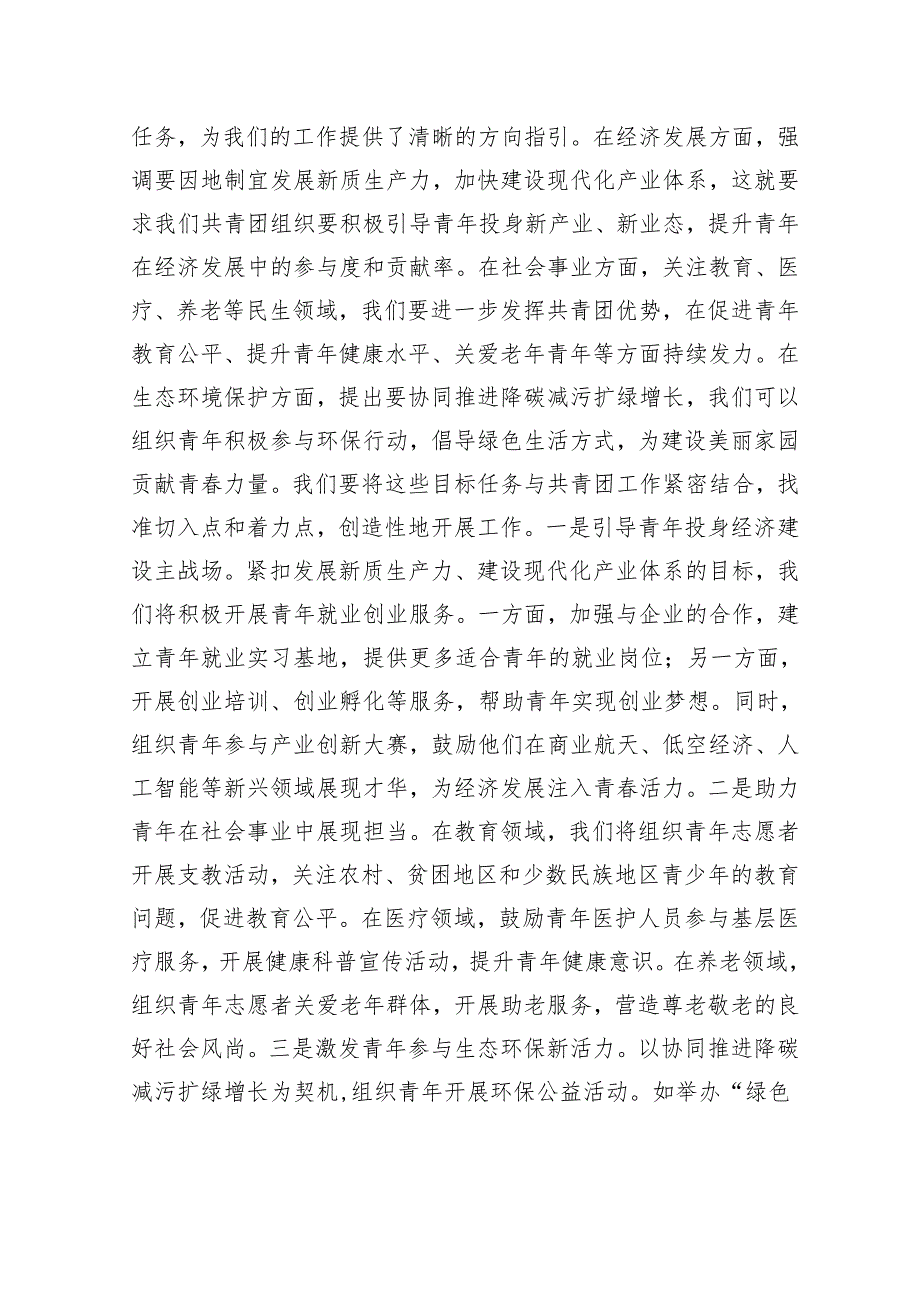 共青团市委书记专题学习2025年政府工作报告心得体会.docx_第3页