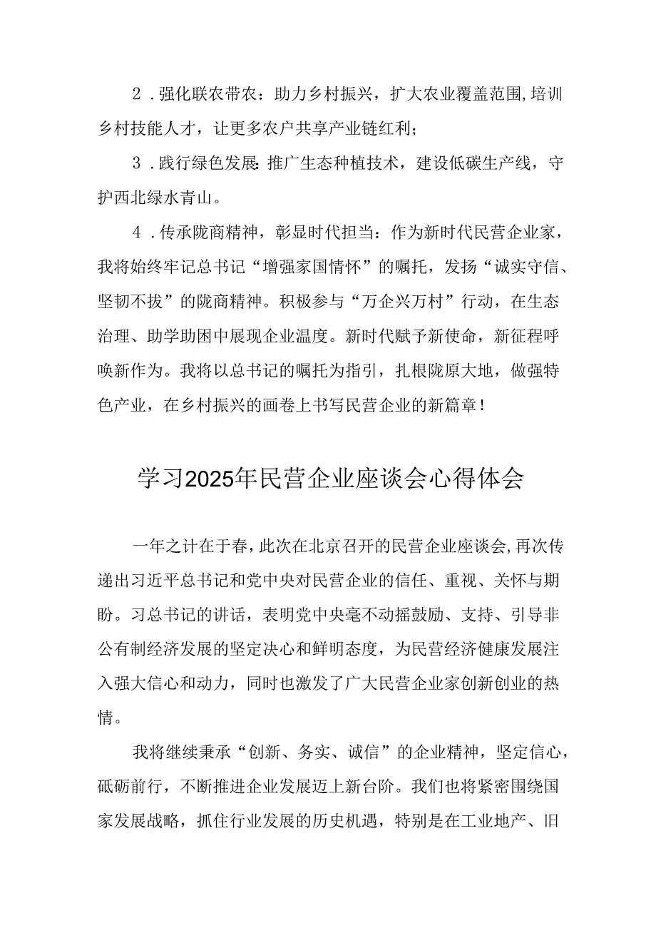 民营企业2025年学习《民营企业座谈会》个人心得感悟 （合计8份）.docx_第2页