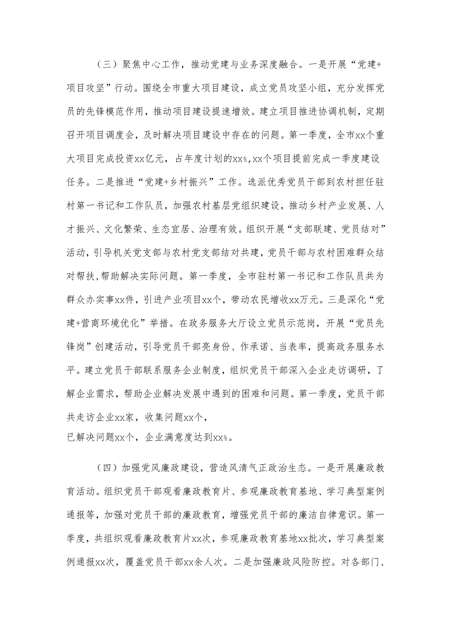 市党建办2025年第一季度工作情况总结报告.docx_第3页