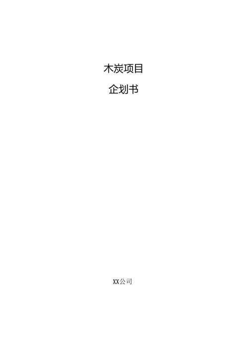 木炭项目企划书（参考模板）.docx