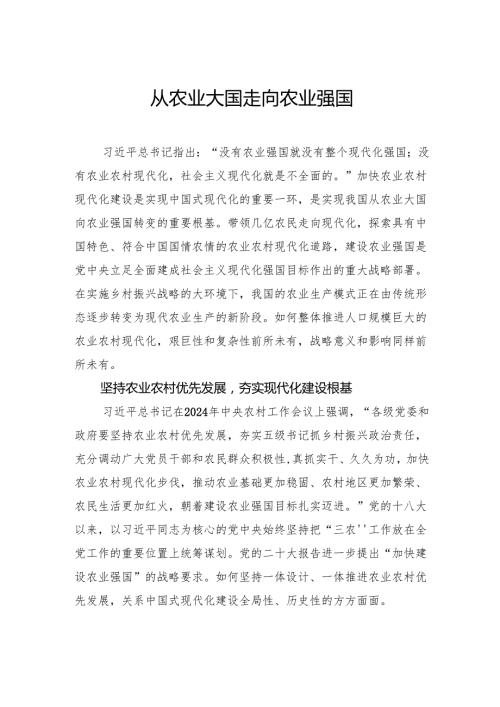 从农业大国走向农业强国.docx