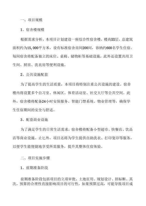 学生宿舍项目可行性分析与发展前景探讨.docx