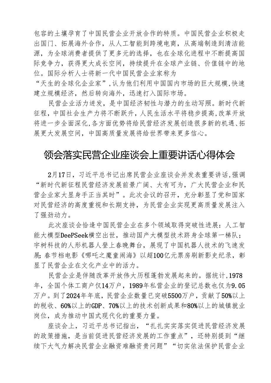 学习领会民营企业座谈会重要讲话心得体会 5篇.docx_第2页