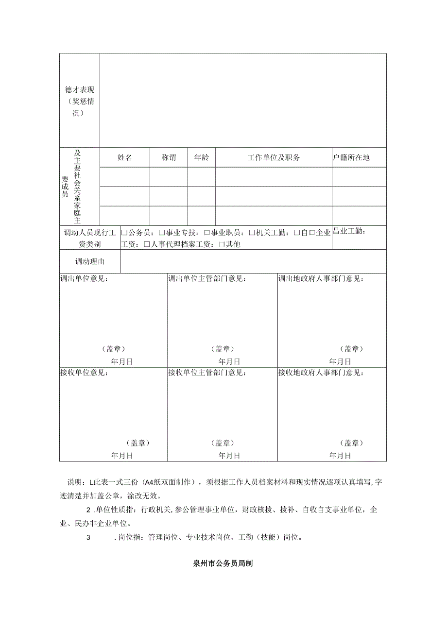 人事关系调动呈报表.docx_第2页