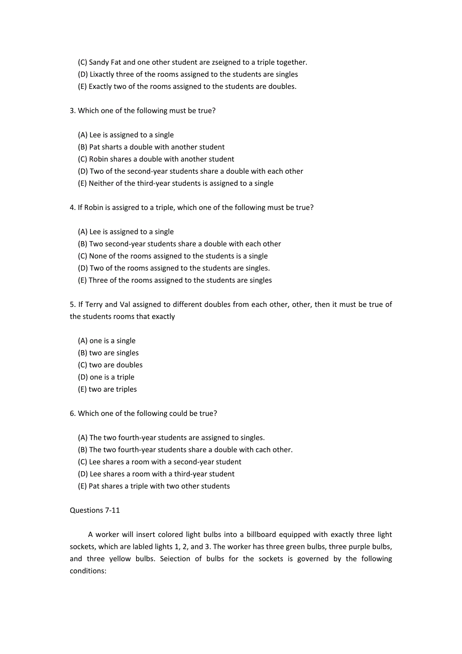 LSAT考试全真试题三 含答案（4部分）.doc_第2页