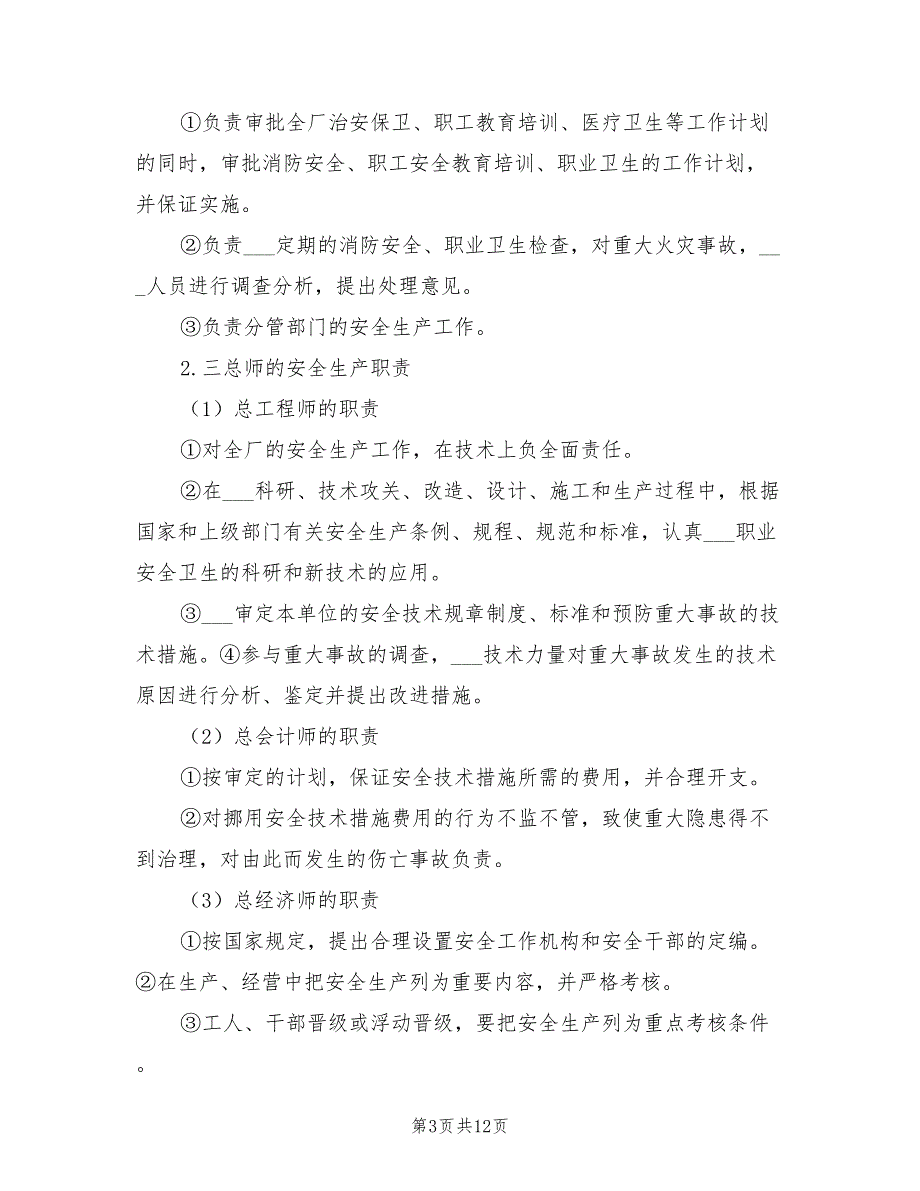 2021年企业安全生产责任制管理制度参考范本.doc_第3页