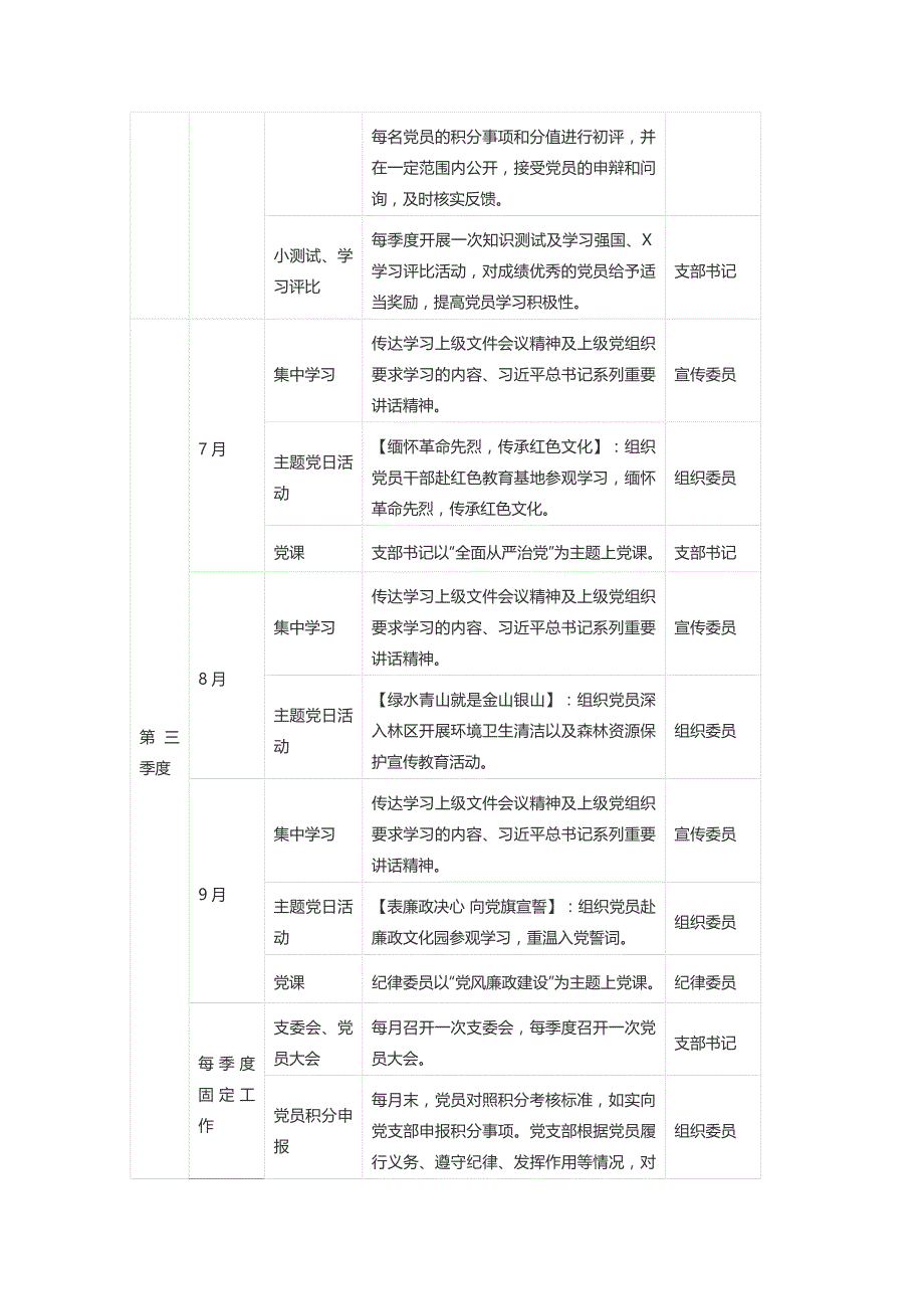 2021-2022年党支部工作计划及月历安排表范文.docx_第3页