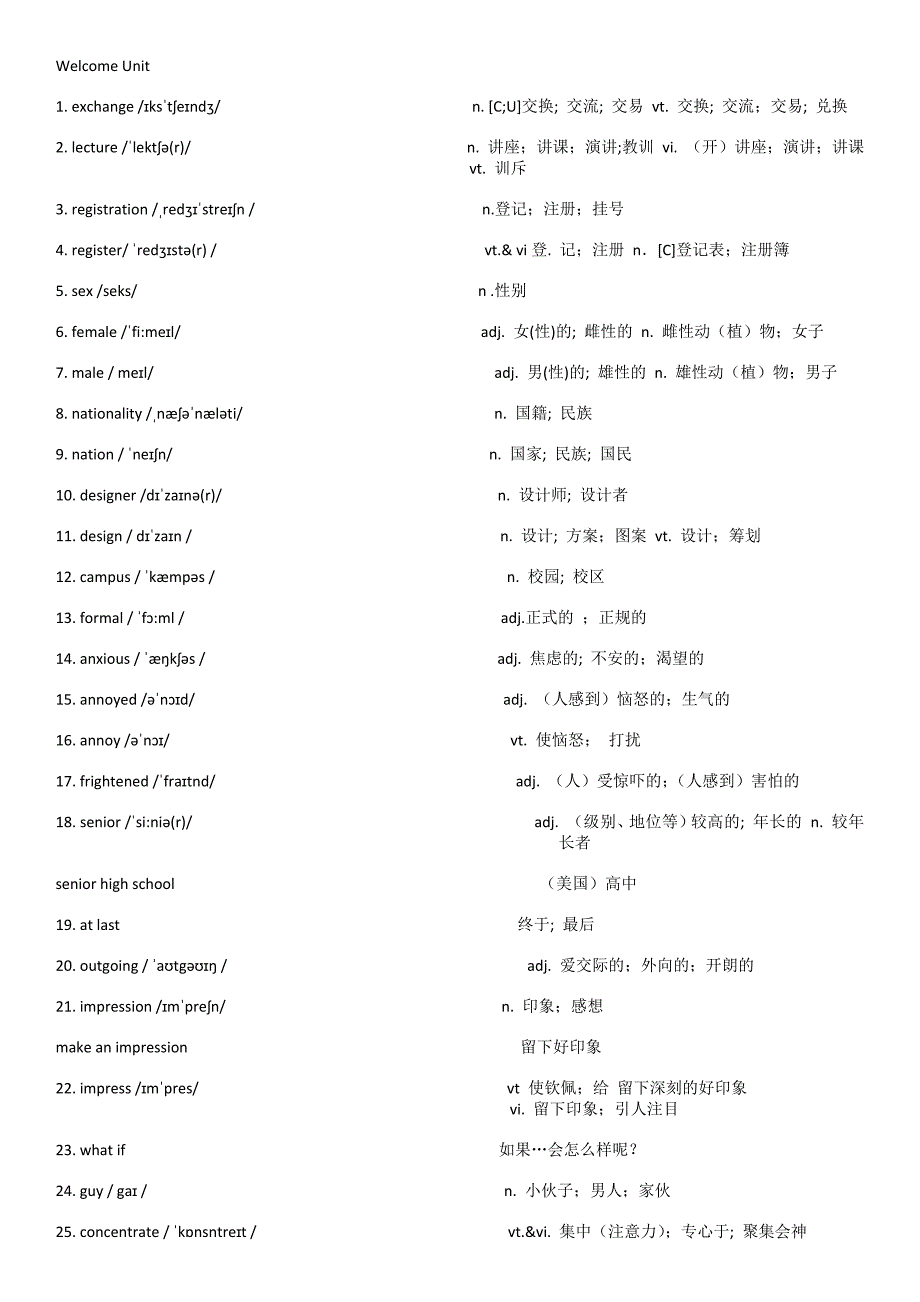 2019版人教版新高一英语必修一单词默写版.docx_第1页