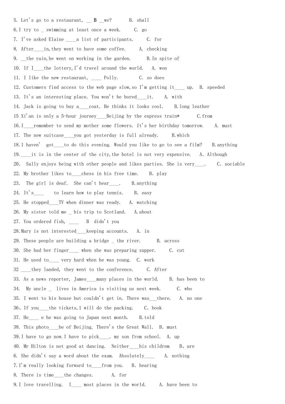 2018电大开放英语2必备小抄各大题分开汇集.doc_第2页
