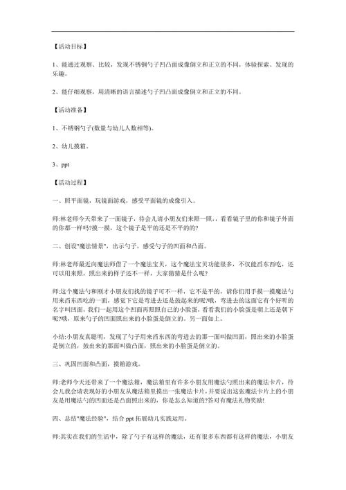 中班科学《勺子里的哈哈镜》PPT课件教案参考教案.docx
