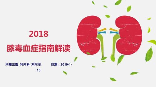 2018脓毒血症指南解读.ppt