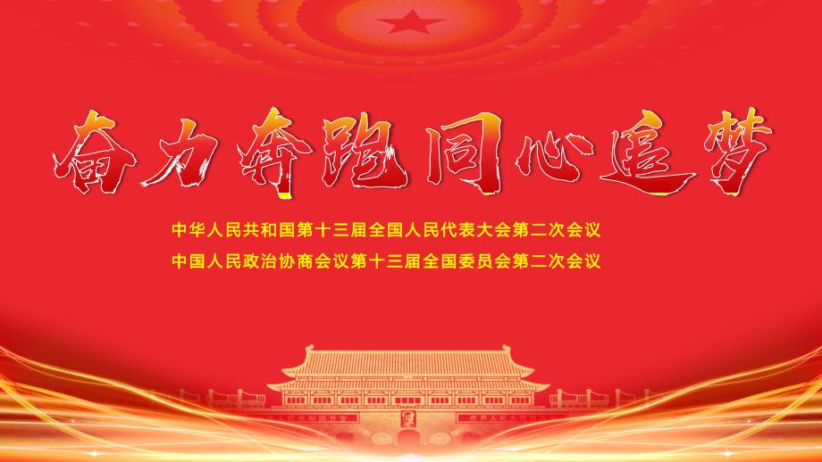 2019两会2019两会政府工作报告精简版解读PPT奋力奔跑同心追梦.pptx_第1页