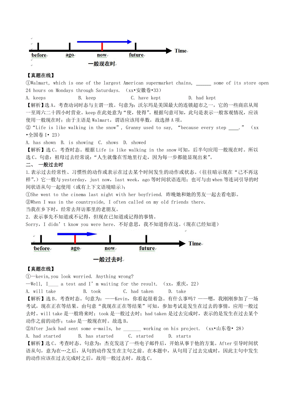 2019-2020年高考英语总复习动词的时态.doc_第2页