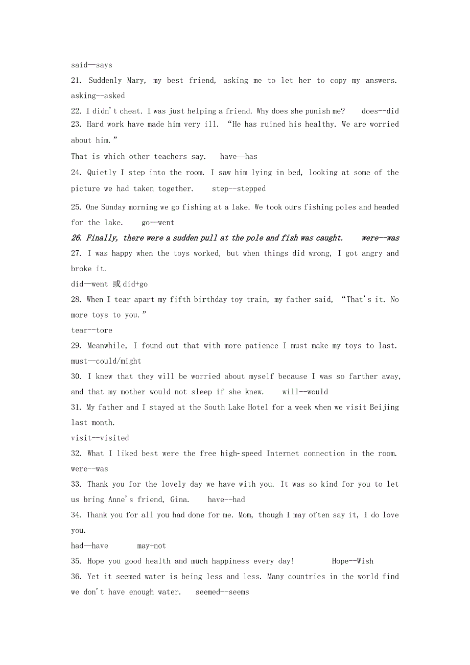 2019-2020年高考英语短文改错练习分类专项突破.doc_第2页
