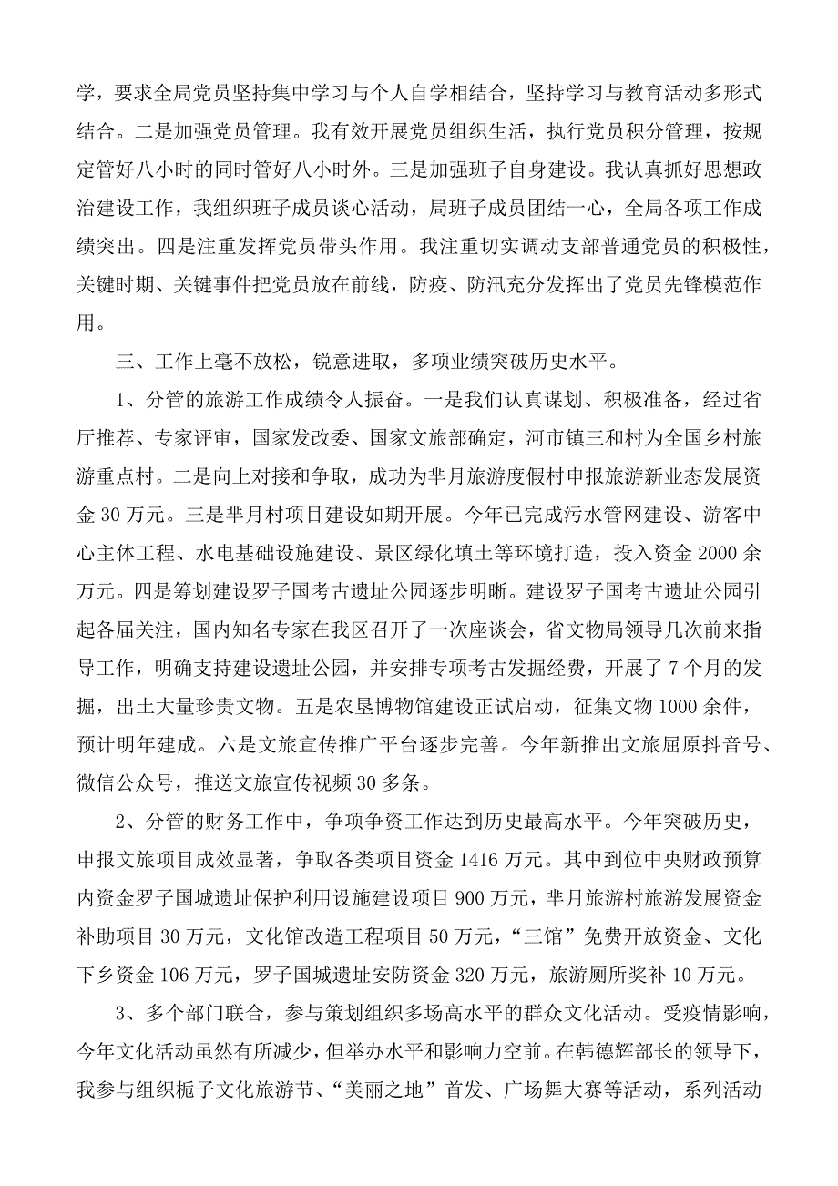 2020年度政治建设情况自评及述职述德述廉报告范文.docx_第2页