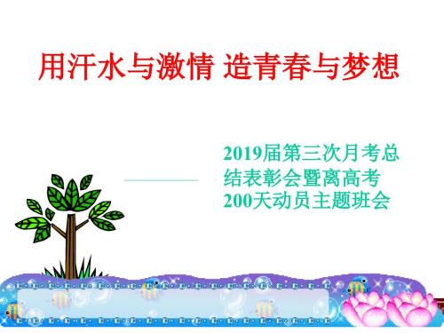 2019届高三第三次月考总结班会课PPT.ppt