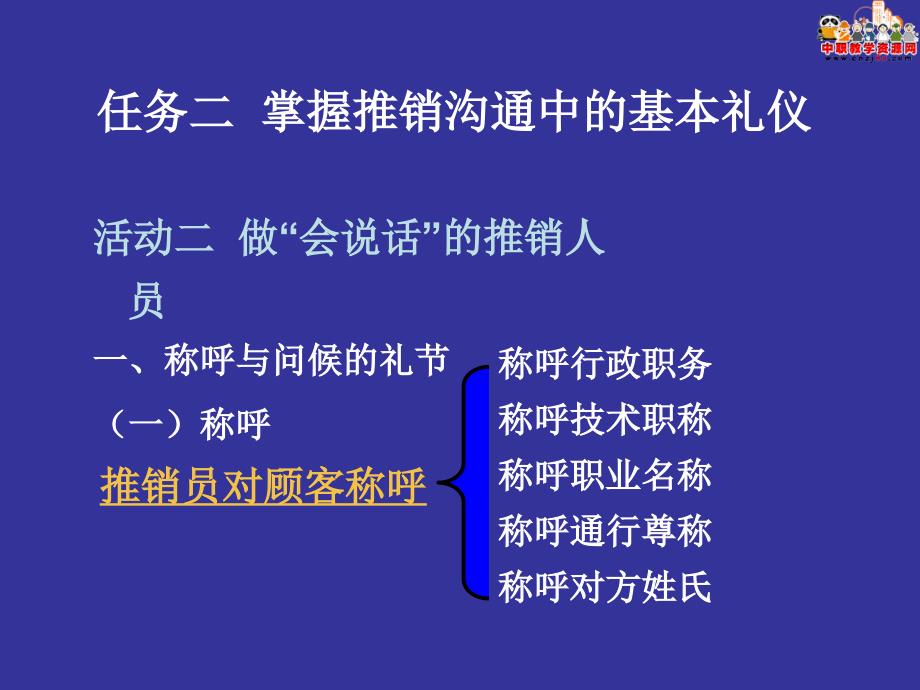 2016中职试验教材推销与沟通技巧高教第一版课件2.3熟知推销沟通中的个人礼仪做会说话的推销人员.ppt_第3页