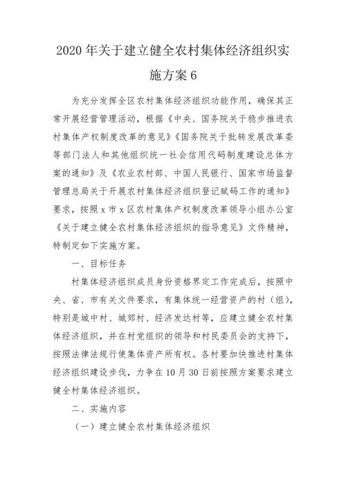2020年关于建立健全农村集体经济组织实施方案6.doc