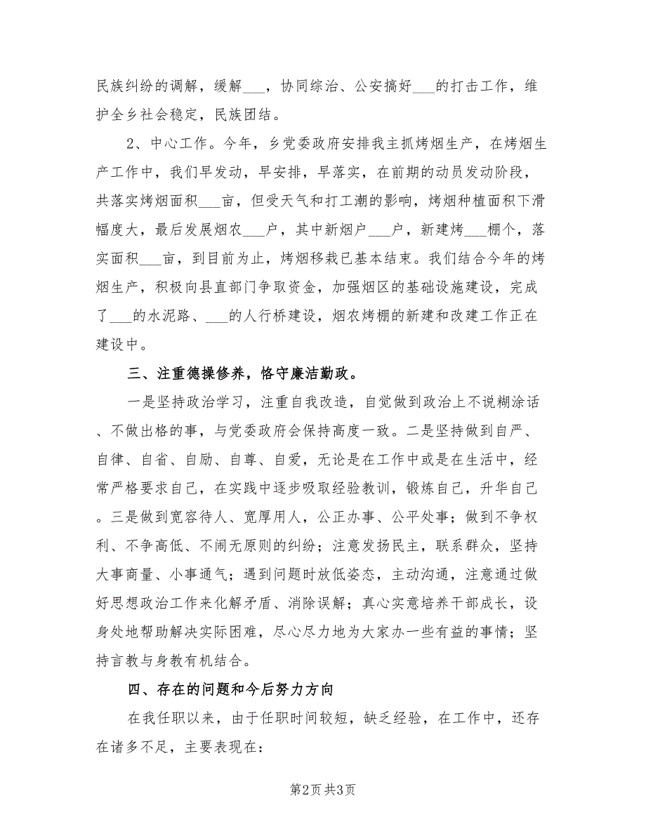 2021年乡镇统战委员述职报告.doc_第2页