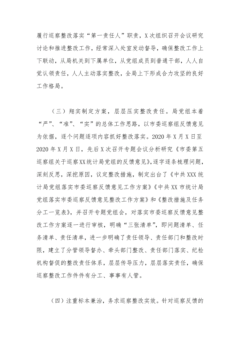 2020年市局党组书记组织落实市委巡察反馈意见整改工作报告.docx_第3页